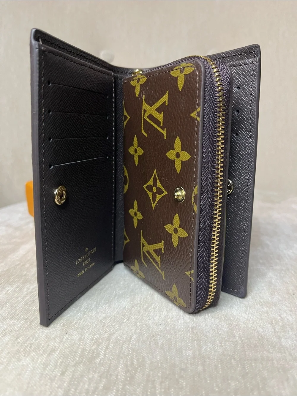 Louis Vuitton Monogram Card Holder in Brown and Gold
